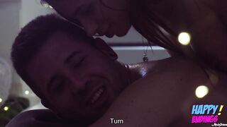 NICOLS GIVE A NAUGHTY HAPPY ENDING STROKES TO A LUCKY