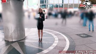 Slender fit blonde MILF with nice hooters pick up outside for a nice pounded