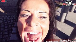 Sensual German Cougar plowed outdoors on the sex date