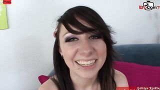 Thin vagina with mouth with tiny tits getting her tight shaved twat