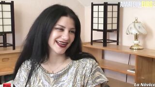 AMATEUREURO - Huge Melons Dark Haired Takes It Hard Into Her Ass And Snatch