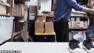 Teen thief crying on officers big dick