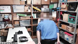 Teen thief crying on officers big dick