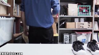 Teen thief crying on officers big dick