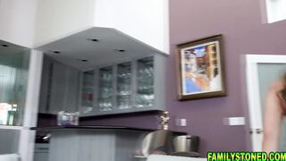 Teen threesome with stepaunt and stepuncle