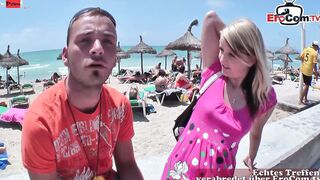 German Teenage cunt with mouth plowed outdoors inside her holidays