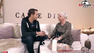 German granny fucks grandson at home