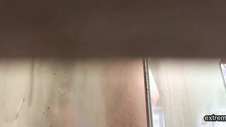 Peeking at my sexy showering stepmother