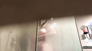 Peeking at my sexy showering stepmother