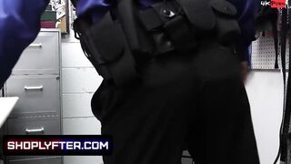 Cute Curly Bombshell Caught Shoplifting And Disciplined By The Security