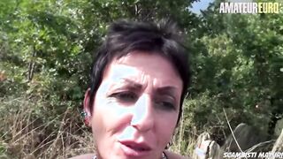 SCAMBISTIMATURI - Crazy Italian Old Lady Getting Fucked in the Butt Public - AMATEUREURO