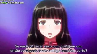 Hentai guy fucks amazing busty teens