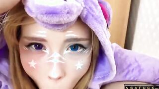 Unicorn Costume Stepsister Sucking Dick