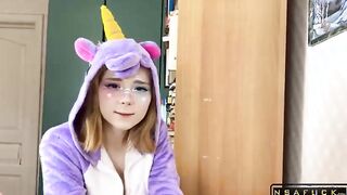 Unicorn Costume Stepsister Sucking Dick