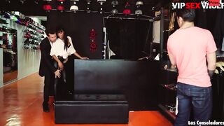 VIP SEX VAULT - Gigantic Ass Dark Haired Noe Milk Does 3 Way At Her New Job