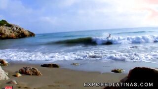 exposedlatinas - Blonde latina pounded in the booty at the beach by