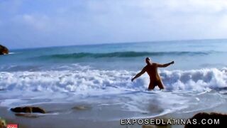 exposedlatinas - Blonde latina pounded in the booty at the beach by