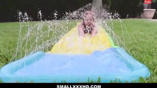 Young Slender Blonde teenie Year Older Plowed By Gigantic Penis Outside