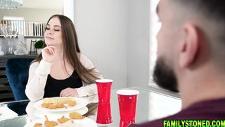 Stepbro walks in on stepsis taking a shower