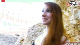 Spontaneous outdoors anal sex at the beach with a sensual chick