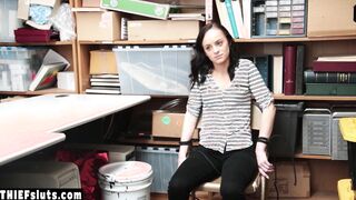 Scared tied teen thief fucked roughly