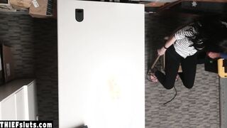 Scared tied teen thief fucked roughly