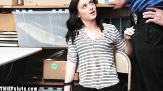Scared tied teen thief fucked roughly