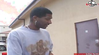 Dark Haired cunt with mouth with small jugs banged from a long black