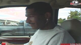 Dark Haired cunt with mouth with small jugs banged from a long black