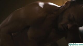 Busty brunette tbabe massage and analed