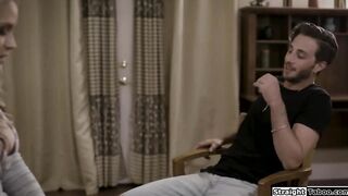 Guy makes gf seduce stepmom for a 3some