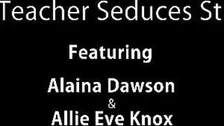 Allie Eve Knox is hanging out with her students Alaina Dawson and Chad White to celebrate the end of the