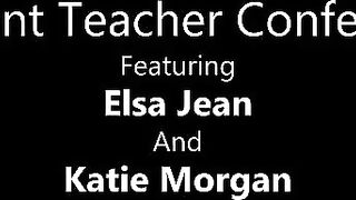 Katie Morgan has come to Elsa Jean's house to have a parent teacher conference about Elsa's behavior making out with
