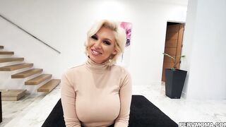 Charli whips her huge tits out to earn money