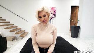 Charli whips her huge tits out to earn money