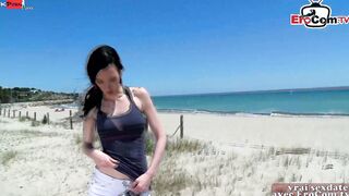 Spontaneous outside sex with a Skinny Barely Legal with small titted