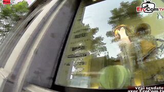 Spontaneous outside sex with a Skinny Barely Legal with small titted