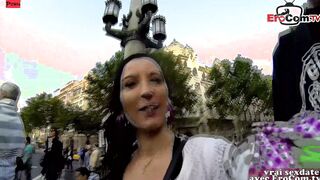 Spontaneous outside sex with a Skinny Barely Legal with small titted