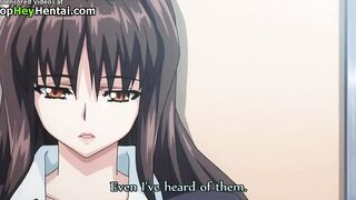 Hentai busty teacher in stockings gets big cumshot