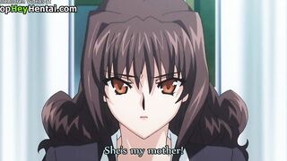 Hentai busty teacher in stockings gets big cumshot
