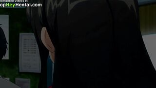 Hentai busty teacher in stockings gets big cumshot