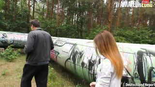DEUTSCHLANDREPORT - GERMAN DARK HAIR LULLU GUN OUTSIDE FUCKING INSIDE THE FOREST - AMATEUREURO