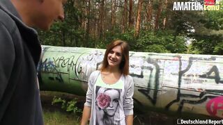 DEUTSCHLANDREPORT - GERMAN DARK HAIR LULLU GUN OUTSIDE FUCKING INSIDE THE FOREST - AMATEUREURO