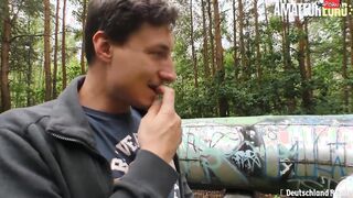DEUTSCHLANDREPORT - GERMAN DARK HAIR LULLU GUN OUTSIDE FUCKING INSIDE THE FOREST - AMATEUREURO