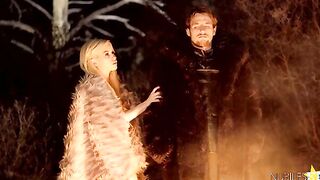 Jon Snow stands by the fire contemplating his next move for conquest when he is approached by Khalisse. A light