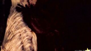 Jon Snow stands by the fire contemplating his next move for conquest when he is approached by Khalisse. A light