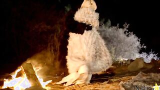 Jon Snow stands by the fire contemplating his next move for conquest when he is approached by Khalisse. A light