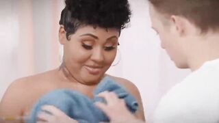 simone richards masseur sneaks a glory hole pussy snack in hd