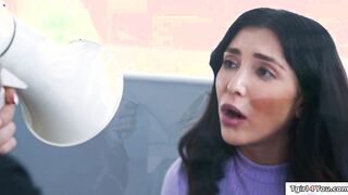 Trans Jade Venus fucks intern in public