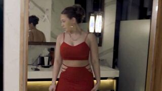 Kagney Linn Karter Blacked getting Dressed Gif